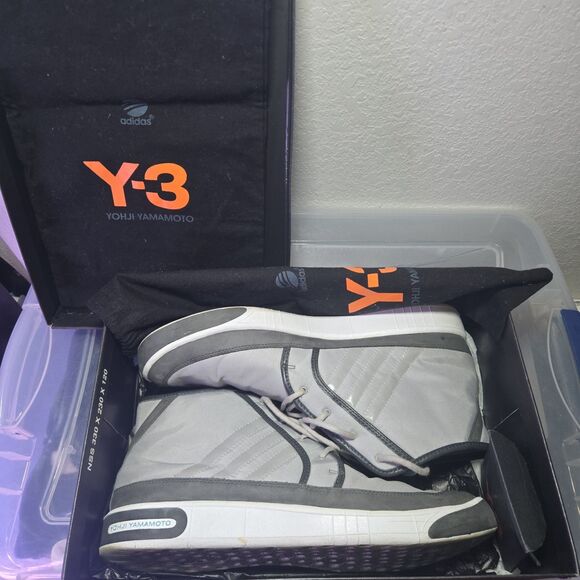 Adidas Y-3 Decane Yohji Yamamoto Shoes Men’s 11.5 Gray Black High Top w/ Box etc main image 6